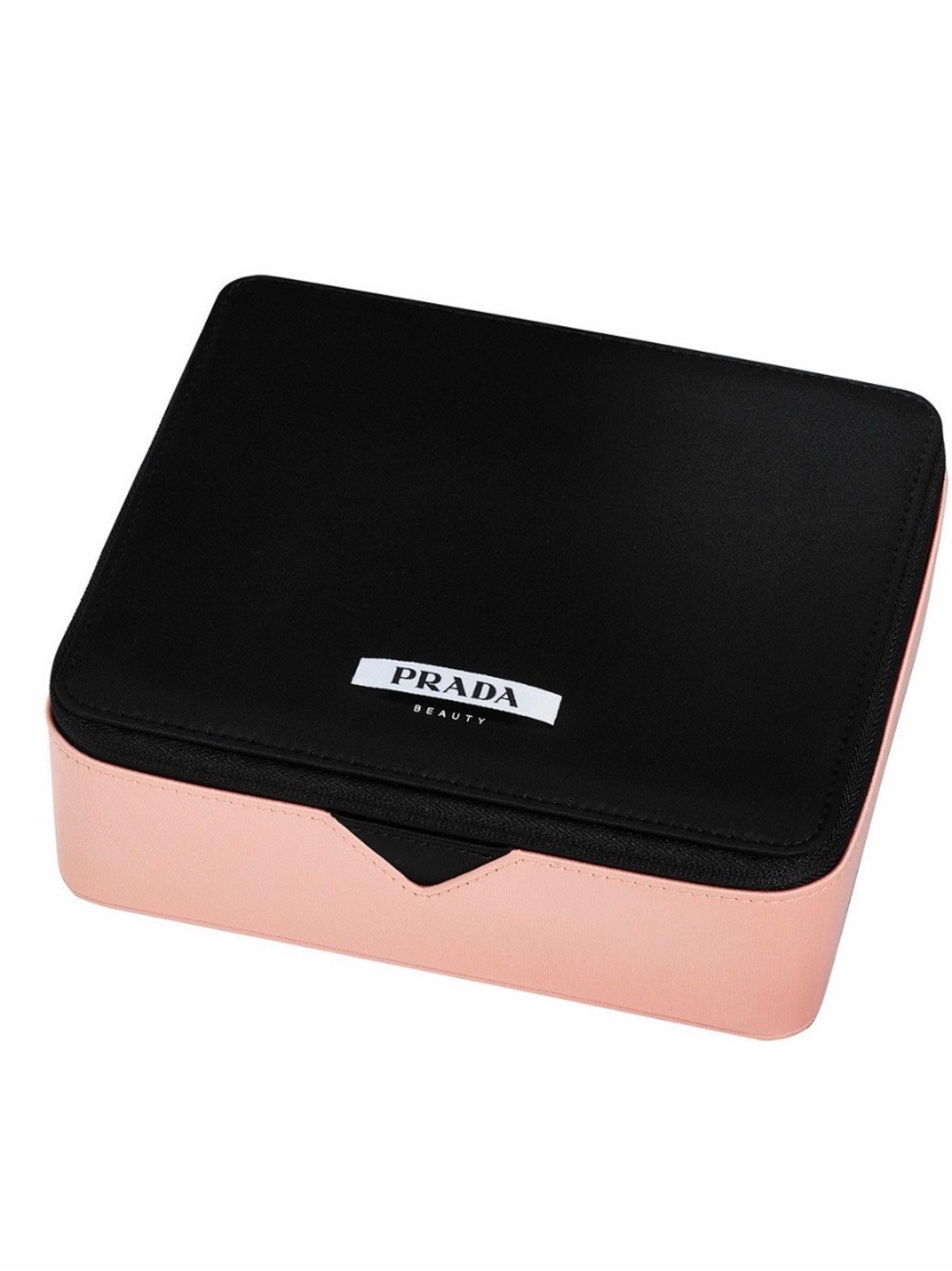 Prada Black and Pink Cosmetic Accessory Case